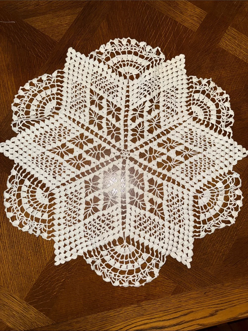 Antique table doily